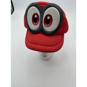 Super Mario Odyssey Cappy Hat Red Eyes Cap Cosplay Accessory Adult One Size READ